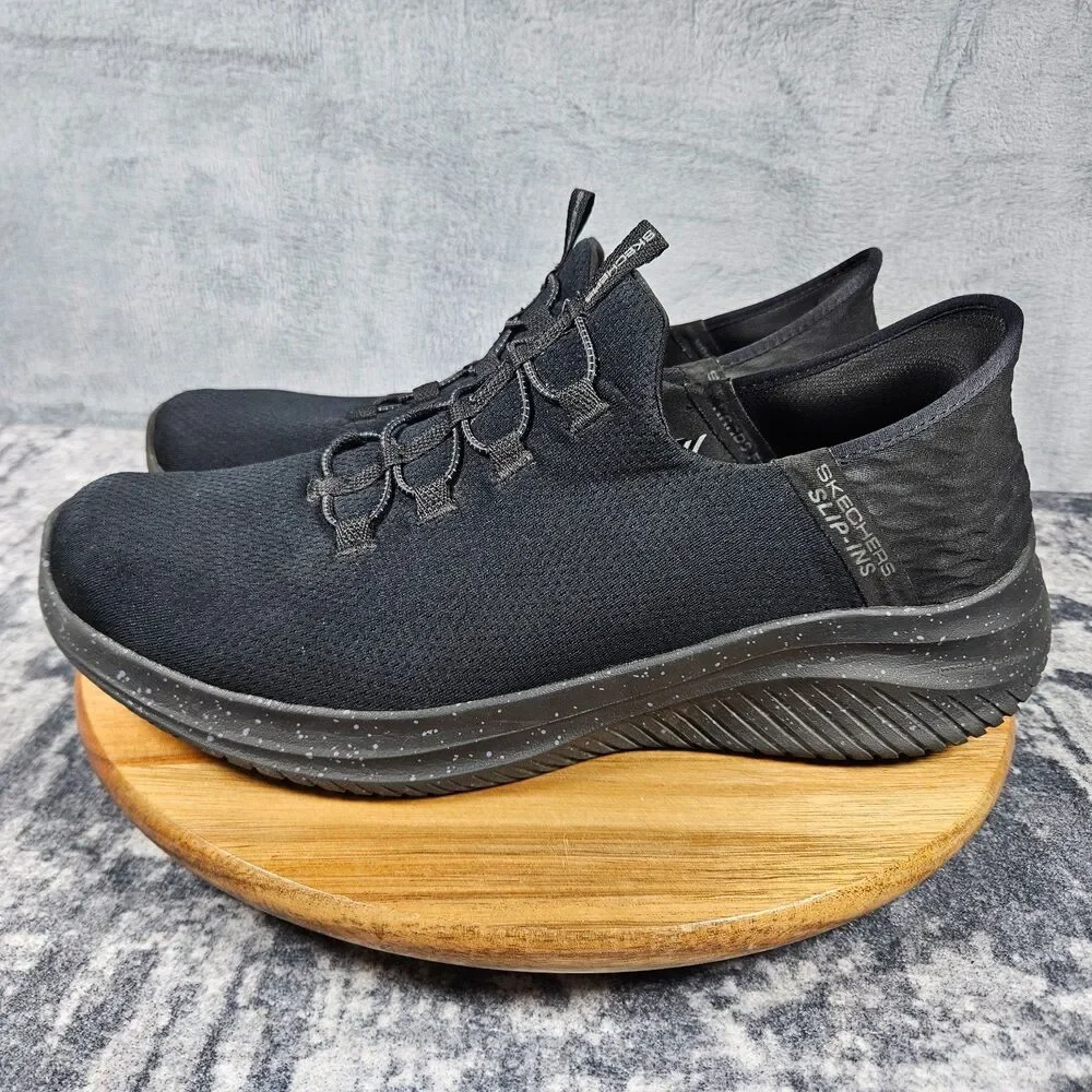 Skechers Mens Slip Ins Ultra Flex 3.0 232452W Black Slip On Shoes Size 12 Wide